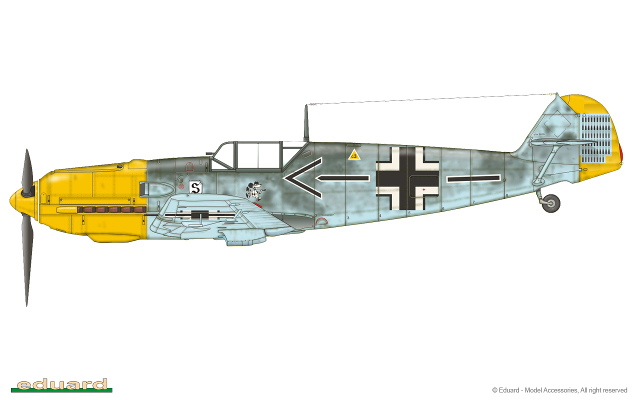 Eduard Accessories 23010 Modellbauzubeh/ör Bf 109K-4 placards f/ür Trumpeter Bausatz