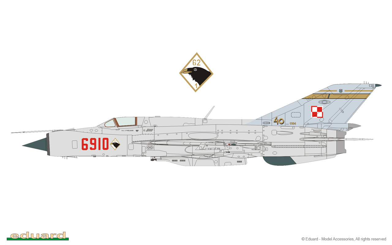 Eduard 1:48 MiG-21PFM Interior Color PE Detail Set for Eduard Kit #49658 