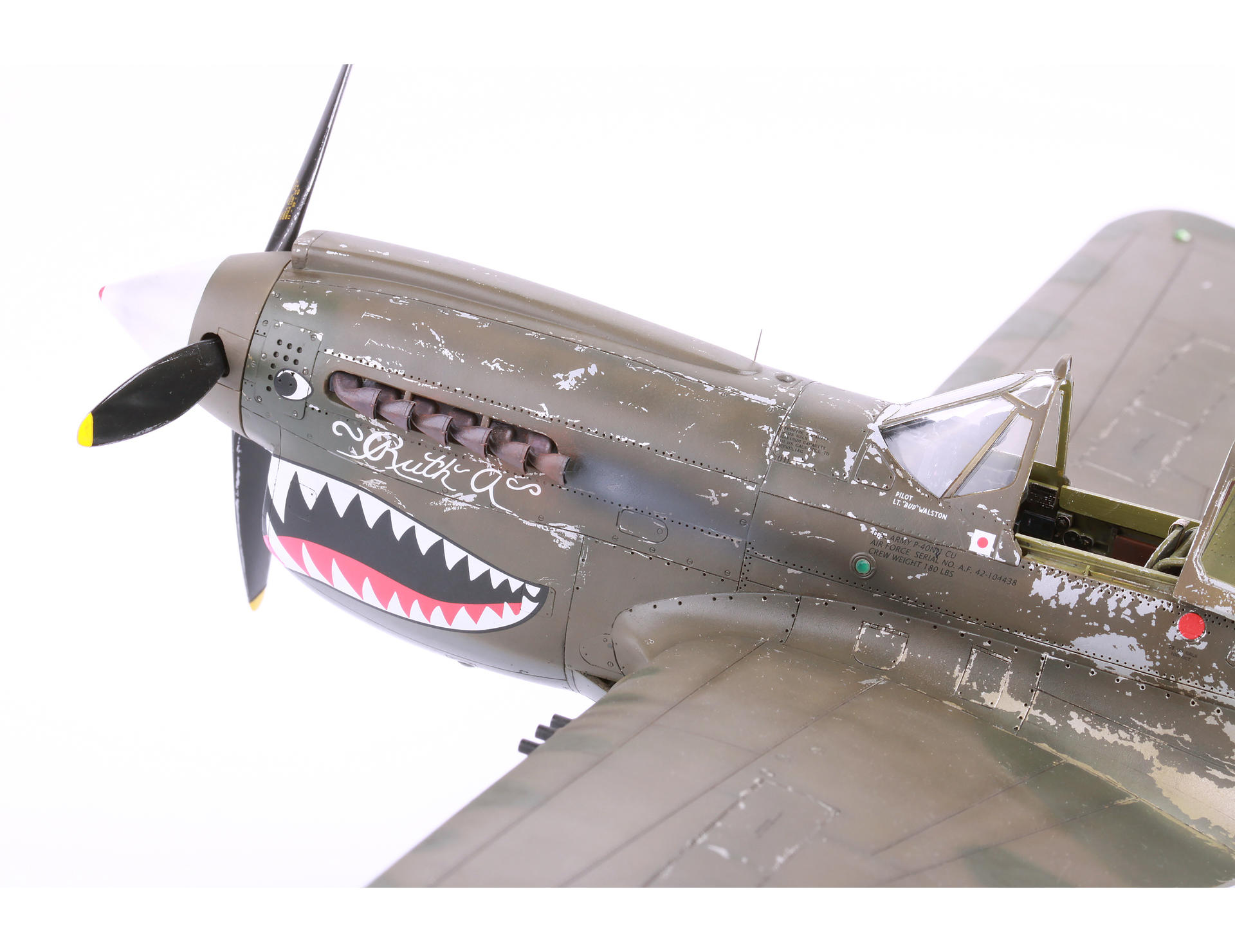 Eduard 1/32 mask for P-40E Warhawk Hasegawa kit #JX080