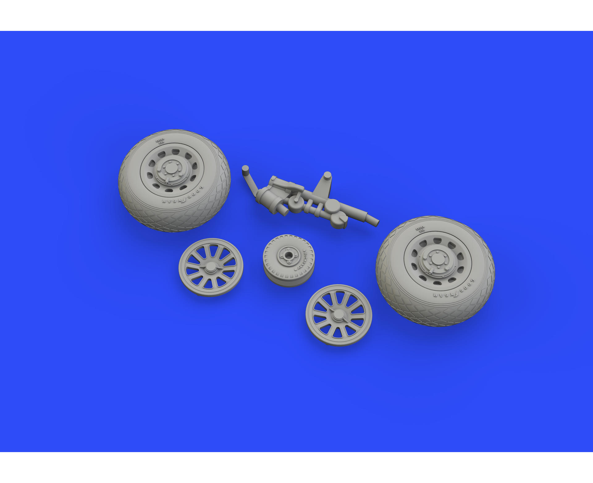 EDUARD 1/48 AIRCRAFT 648258 P38 WHEELS FOR ACY PHOTO-ETCH & RESIN