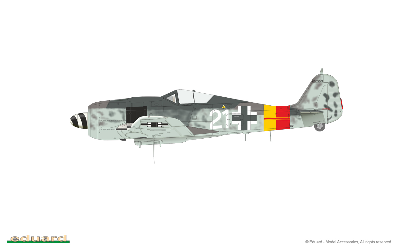 Eduard 1/32 Focke-Wulf FW-190A-8 Lackiermaske #jx206 