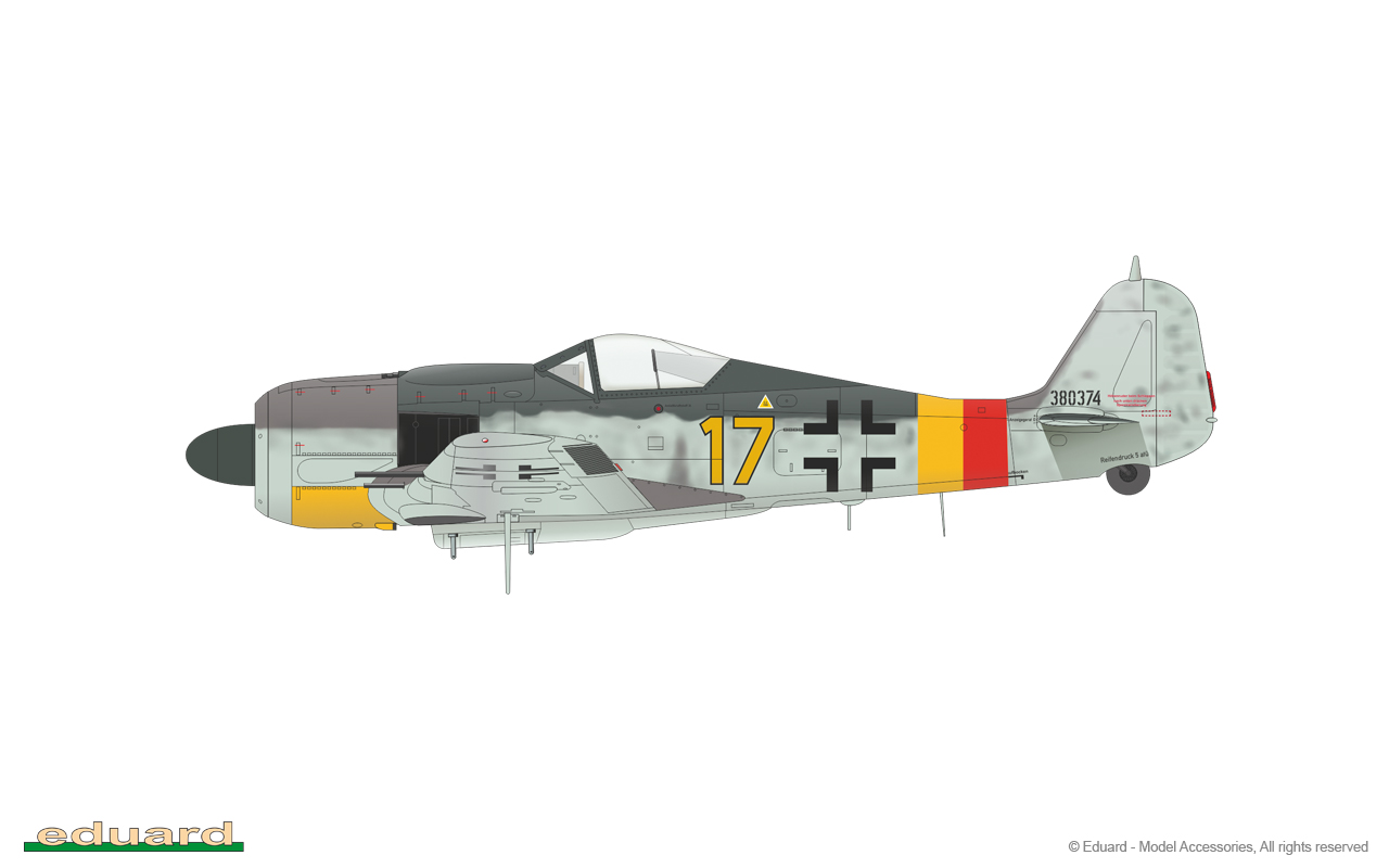 Eduard Brassin 648462 1/48 Focke-Wulf Fw-190A-8 fuselage guns Eduard 