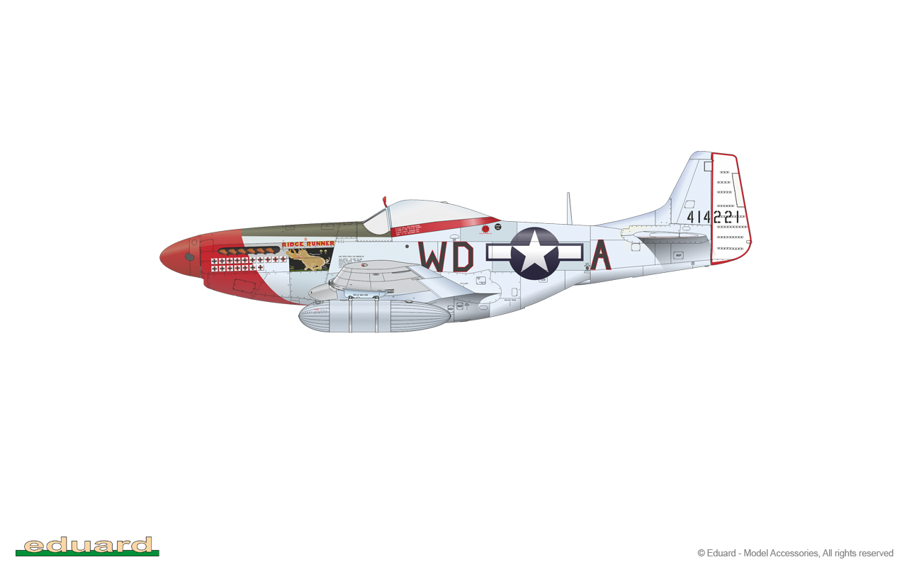 Eduard Brassin 648505 1/48 North-American P-51D-5 Mustang wheels block tread