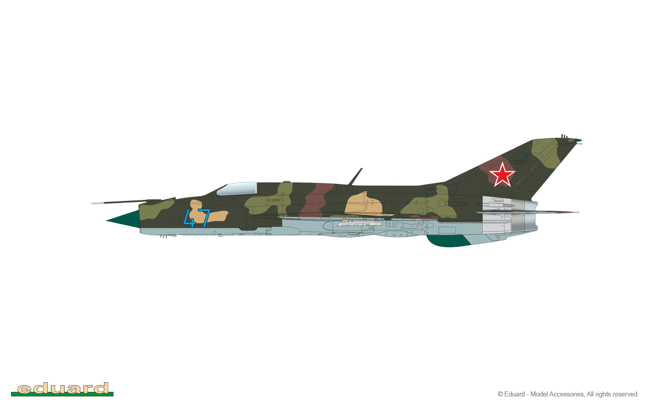 Eduard Eduad72003 MiG-21BIS stencils 1//72
