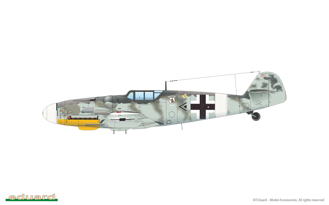 Resin Eduard  648401  x 1/48  Bf 109G-6 Gun Barrels for Tamiya 