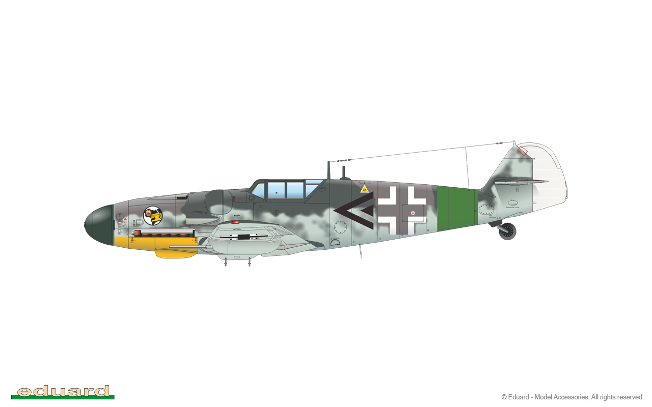 Eduard 1/48 Messerschmitt Bf-109G-2 cinturones de seguridad acero # FE910 