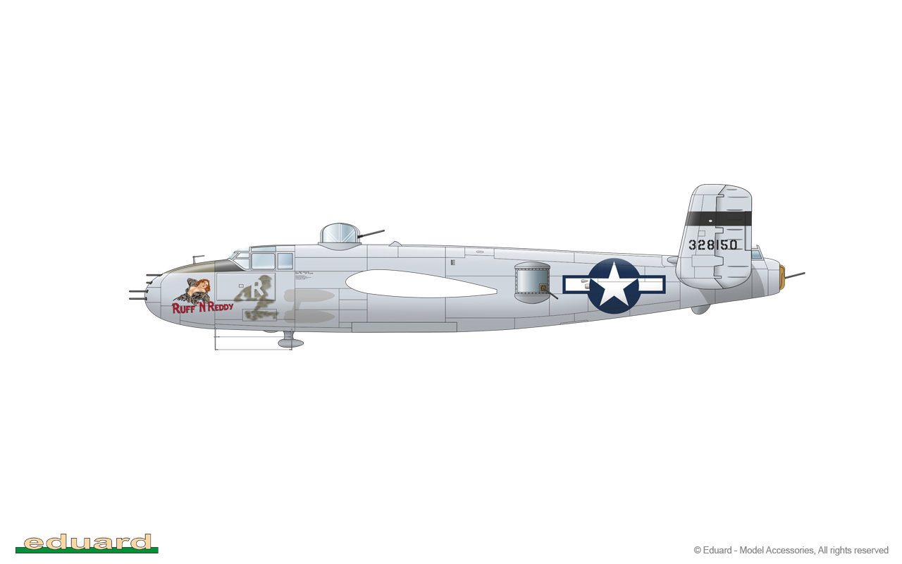 GUNN´s BUNNY 1/72 - B-25J-10, 43-28150, 1/Lt. Chauncy Kershaw, 48th BS, 41st BG, 7th AF, Kadena, Okinawa, July 1945 