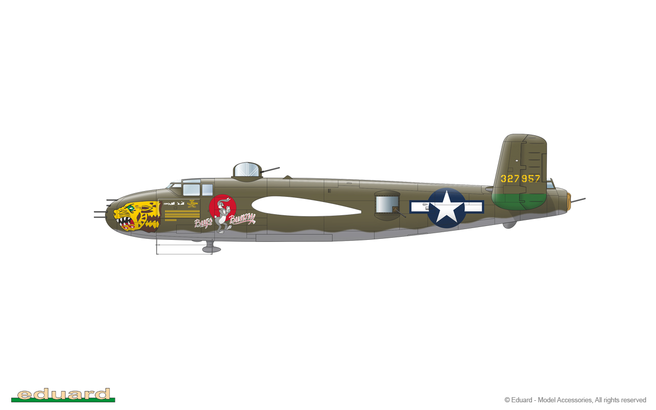 GUNN´s BUNNY 1/72 - B-25J-6, 43-27957, Capt. Ervin J. Werhand, 823rd BS, 38th BG, 5th AF, Kadena, Okinawa, July 1945 