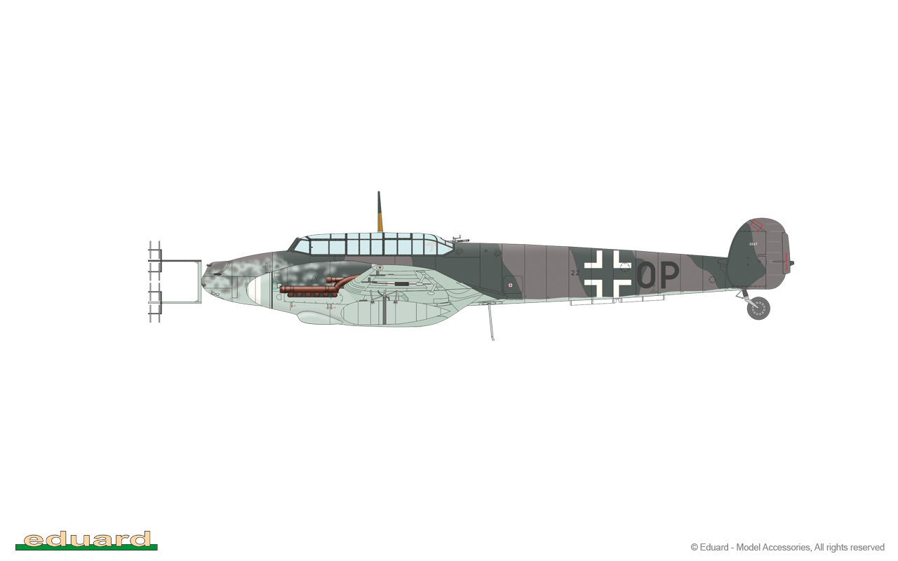 Bf 110G-4 1/72 - WNr. 5547, Ofw. Helmut Trynogga & Uffz. Heinz Schwarz, 6./NJG 6, Stuttgart-Echterdingen, Germany, March 1944