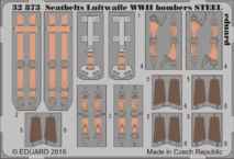 Eduard Photoetch 1:24 Seatbelts Luftwaffe WWII EDP23003 