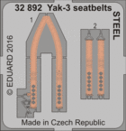 Yak-3 seatbelts STEEL 1/32 