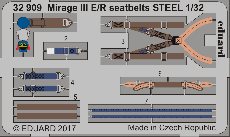 Mirage III E/R seatbelts STEEL 1/32 