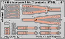 Mosquito B Mk.IX upínací pásy OCEL 1/32 
