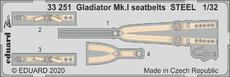 Gladiator Mk.I seatbelts STEEL 1/32 