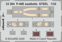 P-40E seatbelts STEEL 1/32 
