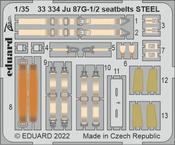 Ju 87G-1/2 seatbelts STEEL 1/35 