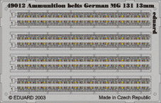 Ammunition Belts MG131 13mm 1/48 