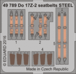 Do 17Z-2 seatbelts STEEL 1/48 