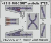 MiG-25RBT seatbelts STEEL 1/48 