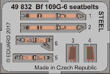 Bf 109G-6 seatbelts STEEL 1/48 