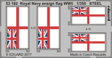 Royal Navy ensign flag WWII STEEL 1/350 