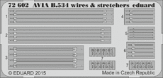 Avia B.534 wires &amp; stretchers 1/72 