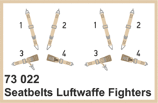 Upínací pasy stíhačů Luftwaffe SUPER FABRIC 1/72 