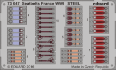 Seatbelts France WWI STEEL 1/72 
