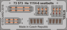 He 111H-6 seatbelts STEEL 1/72 