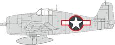 F6F-3 US výsostné znaky s červeným lemem 1/48 