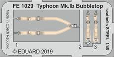 Typhoon Mk.Ib Bubbletop seatbelts STEEL 1/48 