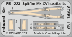 Spitfire Mk.XVI seatbelts STEEL 1/48 
