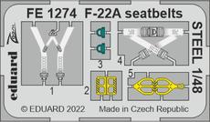 F-22A upínací pásy OCEL 1/48 