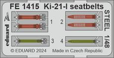 Ki-21-I seatbelts STEEL 1/48 