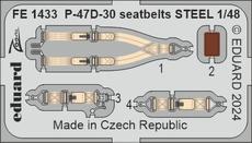 P-47D-30 seatbelts STEEL 1/48 