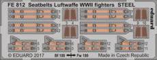 Upínací pásy stíhačů Luftwaffe 2.sv.v. OCEL 1/48 