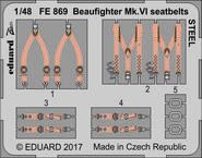 Beaufighter Mk.VI seatbelts STEEL 1/48 