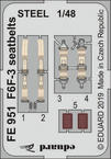 F6F-3 seatbelts STEEL 1/48 