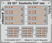 Seatbelts RAF late STEEL 1/72 