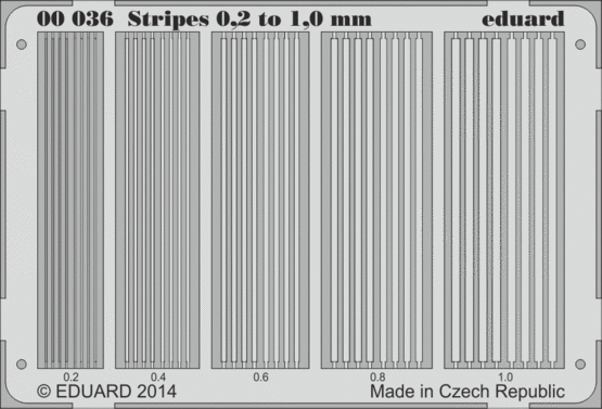 Stripes 0.2 to 1 mm 