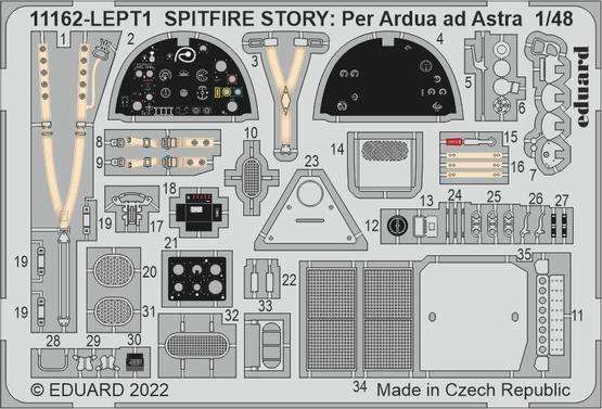 SPITFIRE STORY: Per Aspera ad Astra PE-set 1/48 