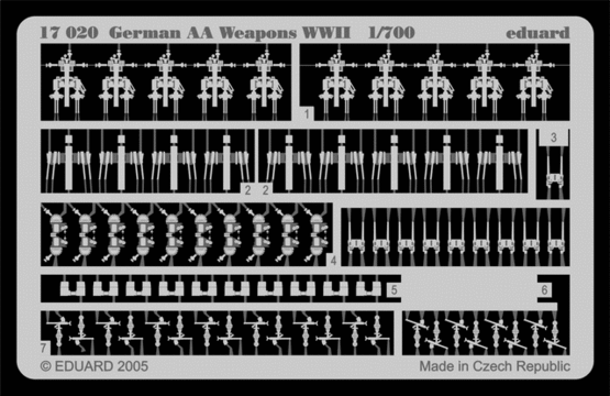 German AA Weapons WWII 1/700 