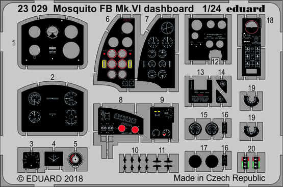 Mosquito FB Mk.VI dashboard 1/24 