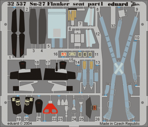 Su-27 Flanker seat 1/32  - 1
