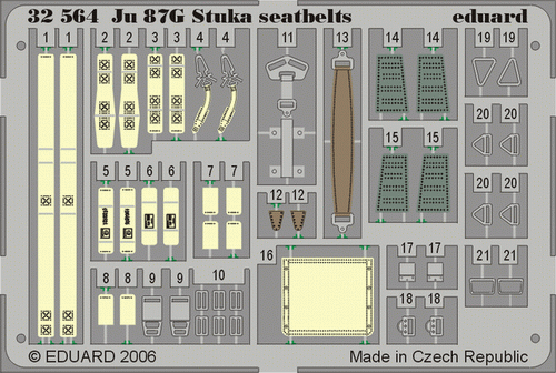 SEATBELTS P61 FOR HBO 32770 PAINTED EDUARD 1/32 AIRCRAFT