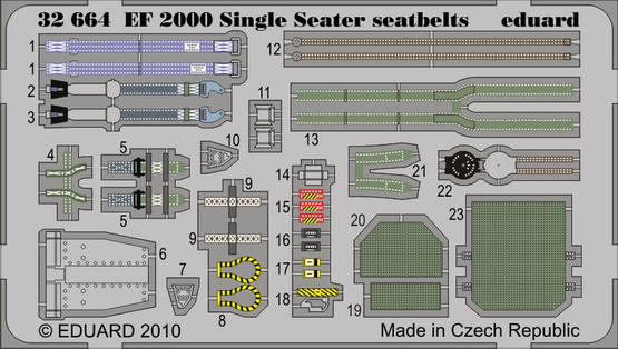 EF 2000 Single Seater seatbelts 1/32 