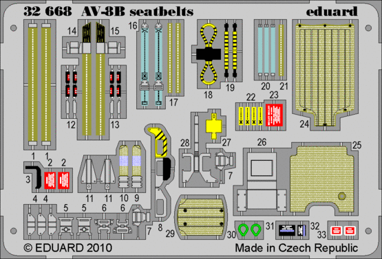 AV-8B seatbelts 1/32 