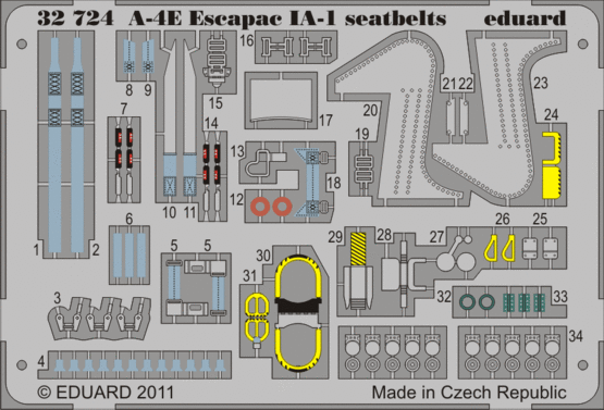 A-4E Escapac IA-1 seatbelts 1/32 