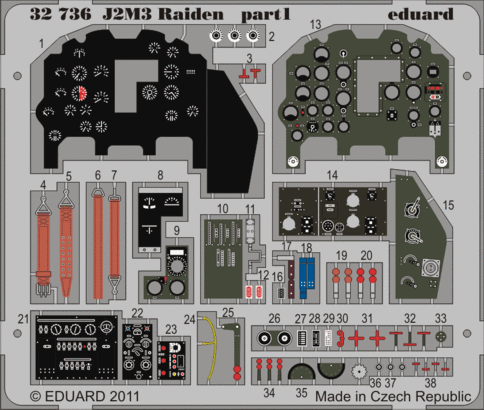 J2M3 Raiden interior S.A. 1/32  - 1