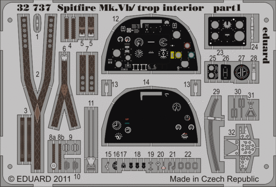 Spitfire Mk.Vb/ trop interior S.A. 1/32  - 1